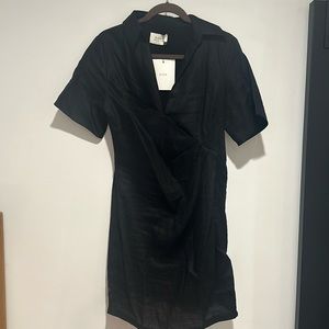 DISSH Billie Black Linen Mini Dress - new with tags